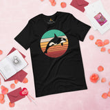 Orca Whale Retro Aesthetic T-Shirt - Sea Mammal, Marine Biology & Conservation Shirt - Gift for Whale Lovers, Environment Activists - Black