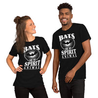 Bats Are My Spirit Animal T-Shirt - Flying Fox Shirt - Night Shift Shirt - Ideal Gift for Bat & Animal Lover - Biology & Zoology Shirt - Black, Unisex