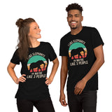 Elephant Tee Shirt - Mastodon Shirt - Gifts for Outdoorsmen, Campers, Nature & Animal Lovers - I Like Elephants And Maybe 3 People T-Shirt - Black, Plus Size