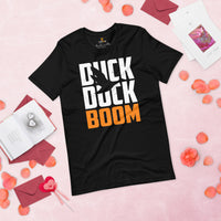 Mallard Duck Shirt - Gifts for Duck Hunters, Bird Lovers, Birdwatchers, Birders - Waterfowl Hunting T-Shirts - Funny Duck Duck Boom T-Shirt - Black