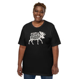 Hunting T-Shirt - Gift for Hunter, Bow Hunter, Archer & Animal Lover - Alaska, Giant Moose Lover Shirt - Mama Moose Shirt - Black, Plus Size