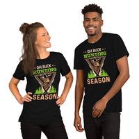 Deer T-Shirt - Buck Shirt - Gifts for Hunters, Outdoorsmen, Campers, Nature Lovers - Funny Hunting Shirts - Oh Buck Hunting Season T-Shirt - Black, Unisex
