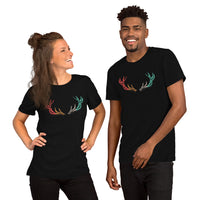 Buck & Deer Hunting T-Shirt - Gift for Hunter, Bow Hunter & Archer - Buck Hunting Season Tee - Shed Antlers Retro Aesthetic Shirt - Black, Unisex