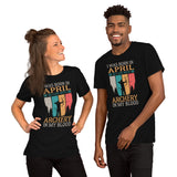 Bow Hunting T-Shirt - Gifts for Hunters, Archers - Hunting Season Merch - I Was Born In April So I Live With Archery In My Blood Shirt - Black, Unisex