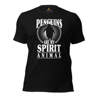 Waddling Penguin Aesthetic Shirt - Waddle Shirt - Penguin Fan & Lover Shirt - Team Mascot Shirt - Penguins Are My Spirit Animal Shirt - Black