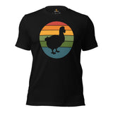 Dodo Retro Aesthetic T-Shirt - Extinct Flightless Bird & Animals, Endangered Species Shirt - Cottagecore Granola Tee for Ornithologist - Black