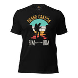 Grand Canyon National Park T-Shirt - Forest Warden & Ranger, Geocacher Shirt - Hikecore Tee for Wanderlust, Camper - Rim To  Rim Shirt - Black