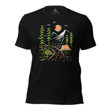 Camping Lover Forest Themed Boho T-Shirt - Campfire & Bonfire Adventure, Glamping Vibes Tee for Happy Campers and Nature Enthusiasts - Black