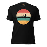 Kayaking 80s Retro Aesthetic T-Shirt - Embrace The Lake & Yak Life - Adventure Awaits Tee - Gift for Avid Paddlers, Nature Lovers - Black