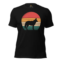 Coyote Retro Sunset Aesthetic T-Shirt - Embrace Your Wolfy Side - Furry Fandom Tee - Ideal Gift for Wolf Lovers & Nature Enthusiasts - Black