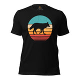 Vinatge Lone Wolf T-Shirt - Camping Shirt - Presents, Gift Ideas for Campers, Outdoorsmen, Nature & Animal Lovers - Happy Camper Tee Shirt - Black