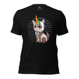 Adorable Ferret Unicorn T-Shirt - Fuzzy Sable, Weasel Shirt - Gift for Ferret Parents & Animal Lovers - Mustela Rescue & Adoption Tee - Black