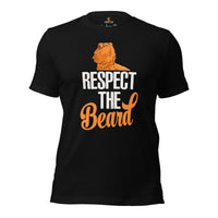 Bearded Dragon T-Shirt - Respect The Beard Shirt - Lizard, Pogona Barbata, Reptiles Shirt - Gift for Beardie Owners - Herpetology Tee - Black