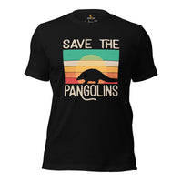 Mammal Anteater Mammalogy T-Shirt - Save The Pangolin Shirt - Extinction Animals & Endangered Species Shirt - Animal Activists Tee - Black