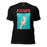 Otter Paws Meme T-Shirt - Mustalid Shirt - Marine Mustaline Mammal Shirt - Gift for Mustalidae, River & Sea Otter Lovers - Zoology Tee - Black