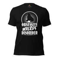 Obsessive Walrus Disorder T-Shirt - Ideal Gift for Aquatic Animals, Marine Mammal Lovers - Save The Walruses, Animal Activists Tee - Black