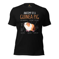 Anatomy of A Guinea Pig Furry Potato T-Shirt - Guinea Pig Whisperer & Lovers Shirt - Ideal Gift for Cavy, Rodent Dad/Mom & Pet Owners - Black