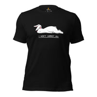 Bunny Shirt - Rabbit Tee Shirts - Presents, Gift Ideas for Outdoorsmen, Hunters, Nature & Animal Lovers - Funny I Don't Carrot All T-Shirt - Black