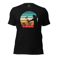 Fishing & PFG Shirt - Gift for Fisherman - Performance Fishing Gear & Shirt - Fishing Apparel - Bass Bow Fishing Retro Aesthetic Shirt - Black