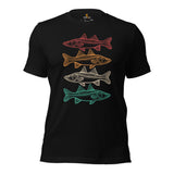 Fishing & PFG T-Shirt - Gift for Fisherman - Performance Fishing Gear - Master Baiter Shirt - Snook Fishing 80s Retro Aesthetic Shirt - Black