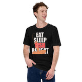 Fishing & PFG T-Shirt - Gift for Fisherman - Bass Masters & Pros Shirt - MLF Fly Fishing Shirt - Eat Sleep Fish Repeat Shirt - Black