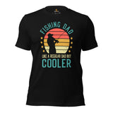 Fishing & PFG T-Shirt - Father's Day Gift for Fisherman - Bass Masters & Pros Shirt - Fishing Dad Like A Regular Dad But Cooler Shirt - Black
