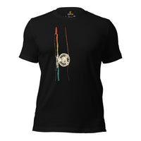 Fishing & PFG T-Shirt - Gift for Fisherman - Bass Masters & Pros Shirt - Master Baiter Shirt - Fly Fishing Rod Retro Aesthetic Shirt - Black