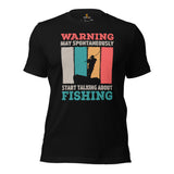 Fishing & PFG T-Shirt - Gift for Fisherman - Bass Masters & Pros Shirt - Master Baiter Shirt - May Start Talking About Fishing Shirt - Black