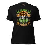 Fishing & PFG T-Shirt - Gift for Fisherman, Beer Lovers - Master Baiter Shirt - Just Another Beer Drinker With A Fishing Problem Shirt - Black