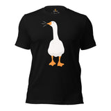 Silly Goose Video Game T-Shirt - Christmas & Birthday Gaming Gift For Him & Her - Typical Gamer Tee - Geese Merch - Honking Goose Shirt - Black