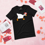 Silly Goose Video Game T-Shirt - Christmas Gaming Gift For Him & Her, Gamer - Geese Merch - Silly Goose Carrying Canada Flag Shirt - Black