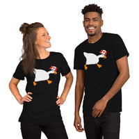 Silly Goose Video Game T-Shirt - Christmas Gaming Gift For Him & Her, Gamer - Geese Merch - Silly Goose Carrying Canada Flag Shirt - Black, Unisex