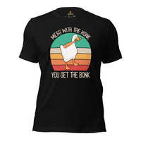 Silly Goose Video Game T-Shirt - Christmas Gaming Gift For Him & Her, A Gamer - Geese Merch - Mess With The Honk You Get The Bonk Shirt