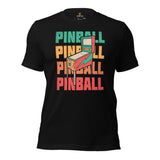 Christmas & Birthday Gaming Gift Ideas for Him & Her, A Typical Gamer - Arcade Video Game T-Shirt - Vintage Pinball Machine Shirt - Black