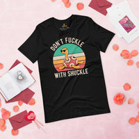Funny Video Game T-Shirt - Christmas Gaming Gift For Him & Her, A Typical Gamer & Video Game Lovers - Don't Fuckle With Shuckle Shirt - Black