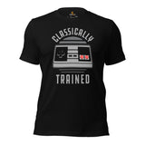 Video Game T-Shirt - Christmas & Birthday Gaming Gift For Him & Her, A Typical Gamer & Game Lovers - Retro Classically Trained Shirt - Black