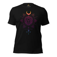 DnD & RPG Games T-Shirt - Xmas Gaming Gift Ideas for Her, Typical Gamers & Game Lovers - Geometric D&D Dice Vaporwave Aesthetic Shirt - Black