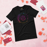 DnD & RPG Games T-Shirt - Xmas Gaming Gift Ideas for Her, Typical Gamers & Game Lovers - Celestial D&D Dice Vaporwave Aesthetic Shirt - Black