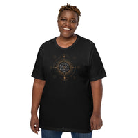 DnD & RPG Games T-Shirt - Christmas Gaming Gift Ideas for Her, Typical Gamers & Tarot Lovers - Artistic Geometric D&D Dice Shirt - Black, Plus Size