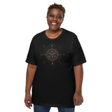 DnD & RPG Games T-Shirt - Christmas Gaming Gift Ideas for Her, Typical Gamers & Tarot Lovers - Artistic Geometric D&D Dice Shirt - Black, Plus Size