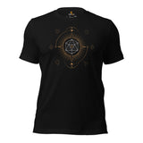 DnD & RPG Games T-Shirt - Christmas Gaming Gift Ideas for Her, Typical Gamers & Tarot Lovers - Artistic Geometric D&D Dice Shirt - Black