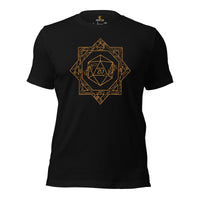 DnD & RPG Games T-Shirt - Gaming Gift Ideas for Him & Her, Typical Gamers & Game Lovers - Artistic D&D Dice Cottagecore Aesthetic Shirt - Black