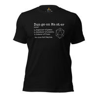 Funny DnD & RPG Games T-Shirt - Xmas Gaming Gift Ideas for Him & Her, Typical Gamers & Game Lovers - Dungeon Master Definition Shirt - Black