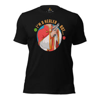 Funny DnD & RPG Games T-Shirt - Gaming Gift Ideas for Him & Her, Typical Gamers & Game Lovers - I'm A Healer But Sarcasric Geeky Shirt - Black