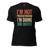 Funny DnD & RPG Games T-Shirt - Gaming Gift Ideas for Him & Her, Typical Gamers & Game Lovers - I'm Doing Side Quests Sarcastic Shirt - Black