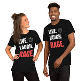 Funny DnD & RPG Games T-Shirt - Christmas Gaming Gift Ideas for Him & Her, Typical Gamers & Game Lovers - Live Laught Rage Shirt - Black, Unisex