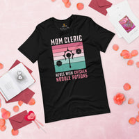 Funny DnD & RPG Games T-Shirt - Gaming Gift for Her, Typical Gamers & Game Lovers - Mom Cleric Heals With Chicken Noodle Options Shirt - Black