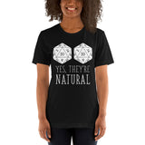 Funny DnD & RPG Games T-Shirt - Gaming Gift Ideas for Her, Typical Gamers & Game Lovers - Game Day Shirt - Yes, They're Natural Shirt - Black