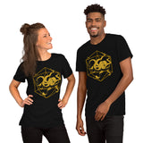 DnD & RPG Games T-Shirt - Xmas Gaming Gift Ideas for Him & Her, Typical Gamers & Game Lovers - Artistic Octopus Hexagon D&D Dice Shirt - Black, Plus Size