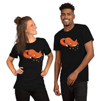 DnD & RPG Games T-Shirt - Gaming Gift for Him & Her, Typical Gamers & Fox Lovers - Game Day Shirt - Playful Red Fox D&D Geeky Shirt - Black, Unisex